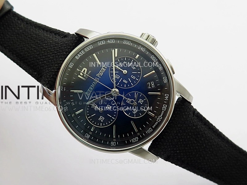 Code 11.59 Chrono 26393 SS APSF 1:1 Best Edition Blue Ombre Dial On Black Nylon Strap Super Clone SA4401